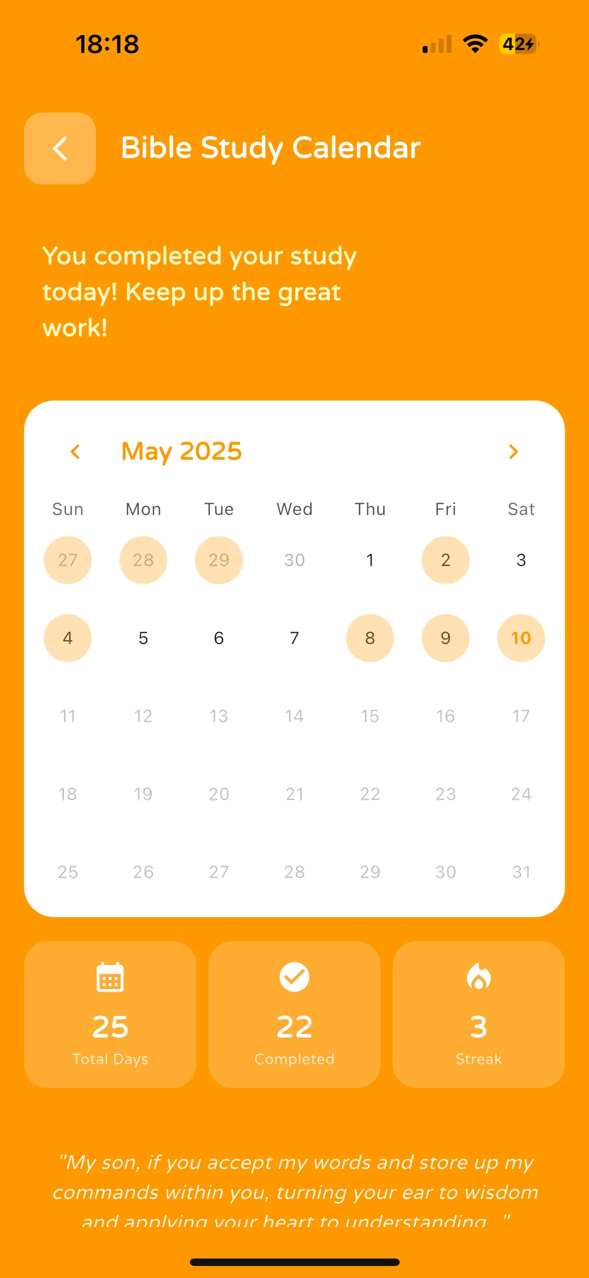 Stay Consistent with the Bible Study Calendar